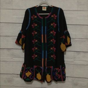 Farm Rio Embroidery Tunic Top Size L